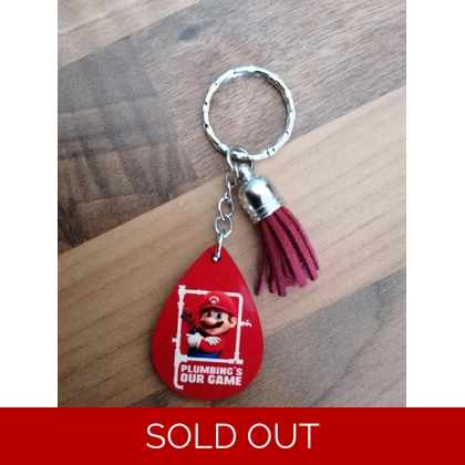 Super Mario Bros Movie Mario Plumber Sublimated Keyring